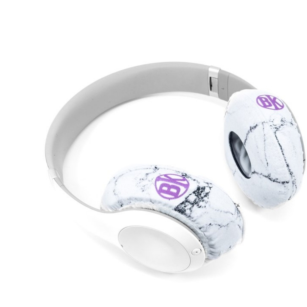 BeatKicks Headphone Covers White Marble